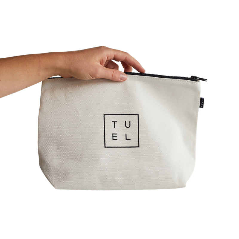 Canvas Toiletry Bag – Skincare Travel Case – Tuel Skincare